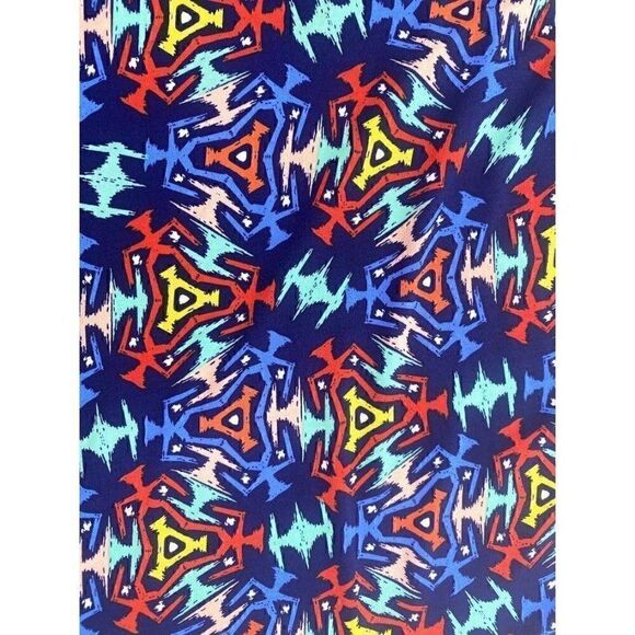 LuLaRoe Classic T Slinky Blue Abstract Small - Picture 2 of 5
